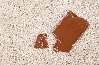 Chocolate stain on carpet